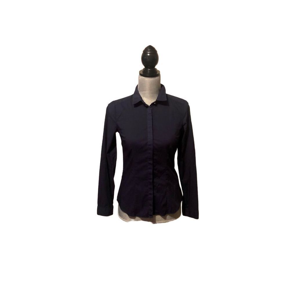 H & M button up long sleeved blouse, dress shirt women’s size 4
